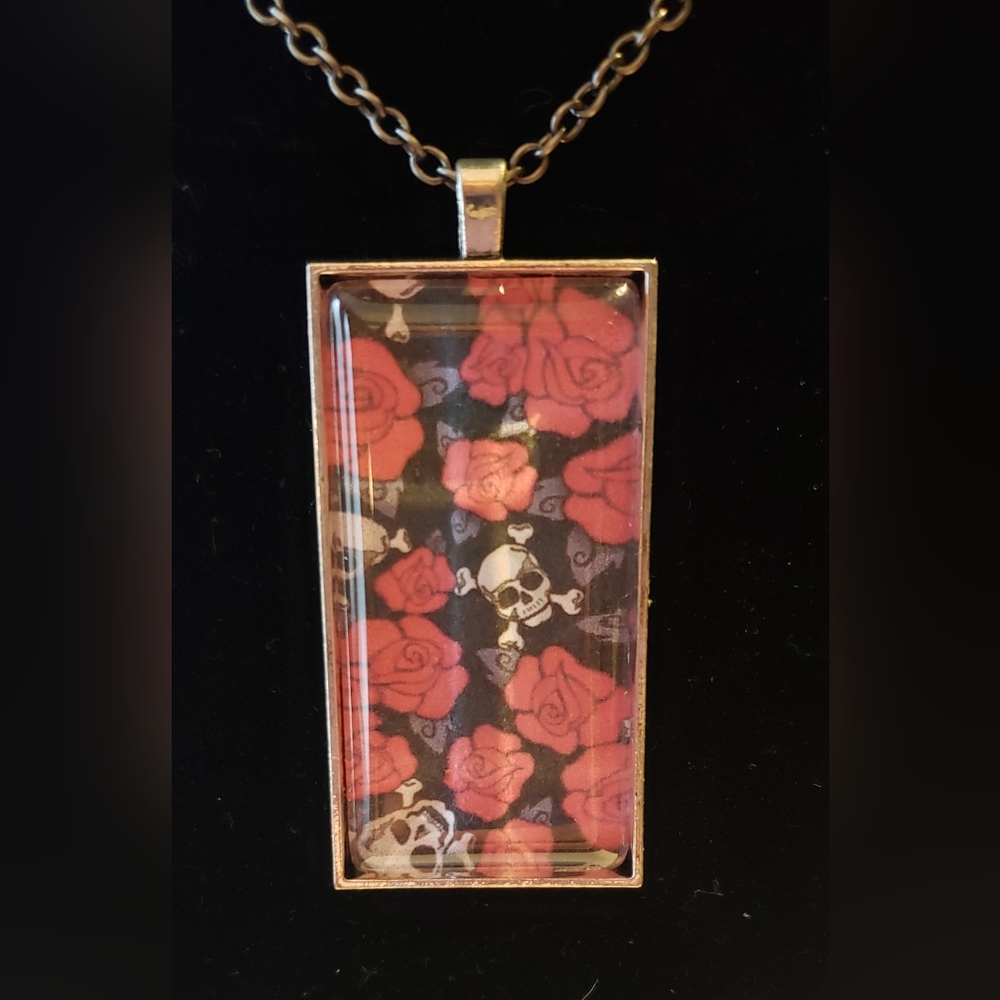 Handcrafted Skulls and Roses Pendents
